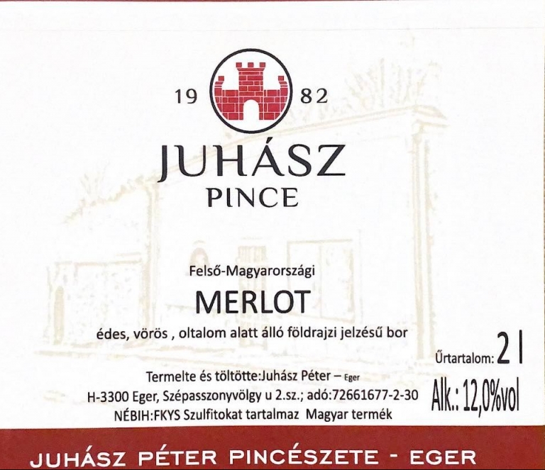 Merlot cuvée 2021 - vörös édes folyóbor 2 l