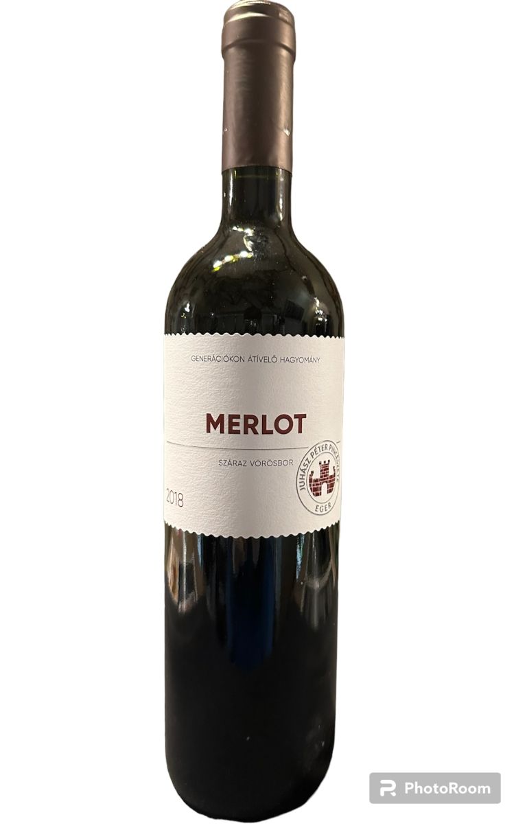 Egri Merlot száraz minőségi vörösbor 2018